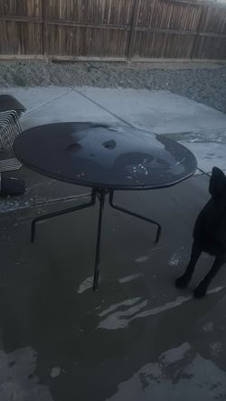 BLACK PATIO TABLE