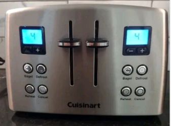 CUISINART RBT-875PC 4 Slice Digital Countdown Stainless Wide Slot TOASTER 