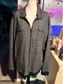 NWOT Apt. 9 full zip gray knit jacket- XL