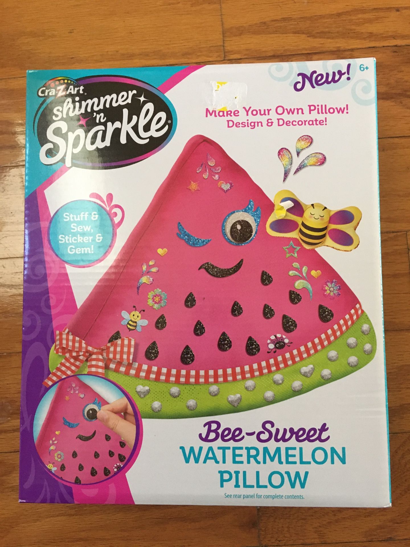 NWT Bee-sweet watermelon pillow craft