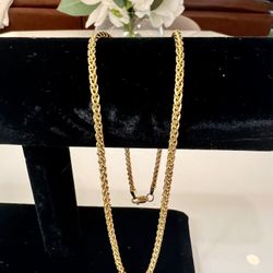 14k Yellow Gold Franco/Foxtail Chain