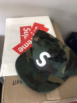 Supreme Wool S logo camo hat