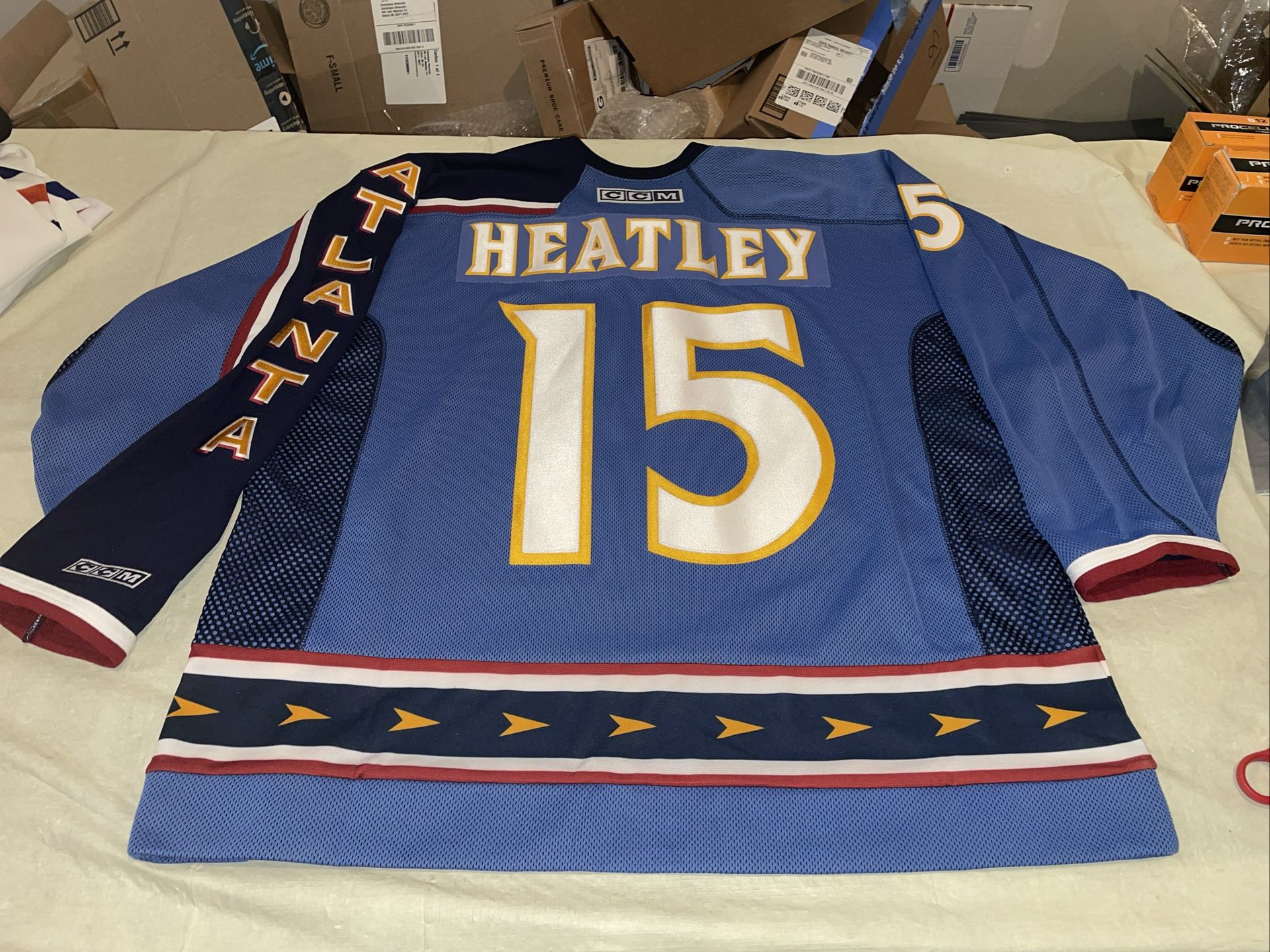 Dany Heatley Atlanta Thrashers CCM NHL Jersey Blue Mens 2xl Clean Sewn Vtg
