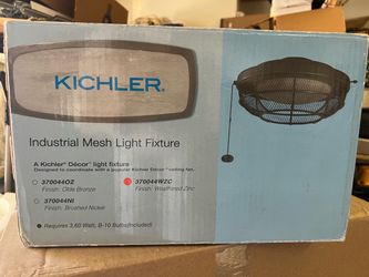 Kichler Industrial Mesh Light Fixture Weathered Zinc