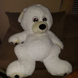 TOY FACTORY PLUSH SOFT & CLEAN WHITE STUFFED POLAR TEDDY BEAR