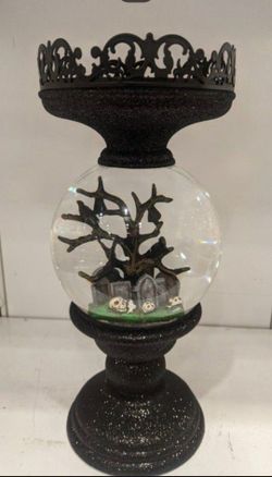 Halloween Snow Globe w/ Lights and Motion
