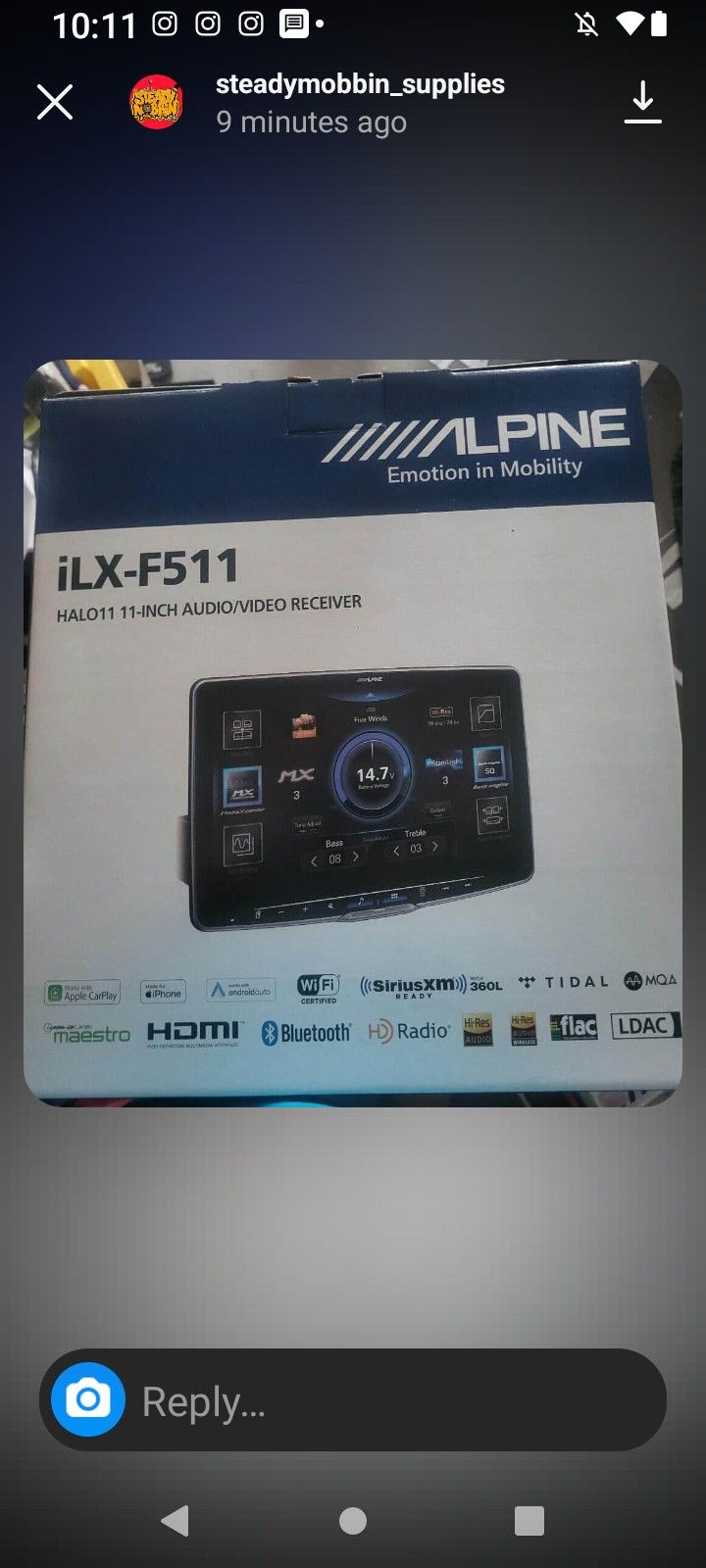 Alpine Stereo and Sub Speaker