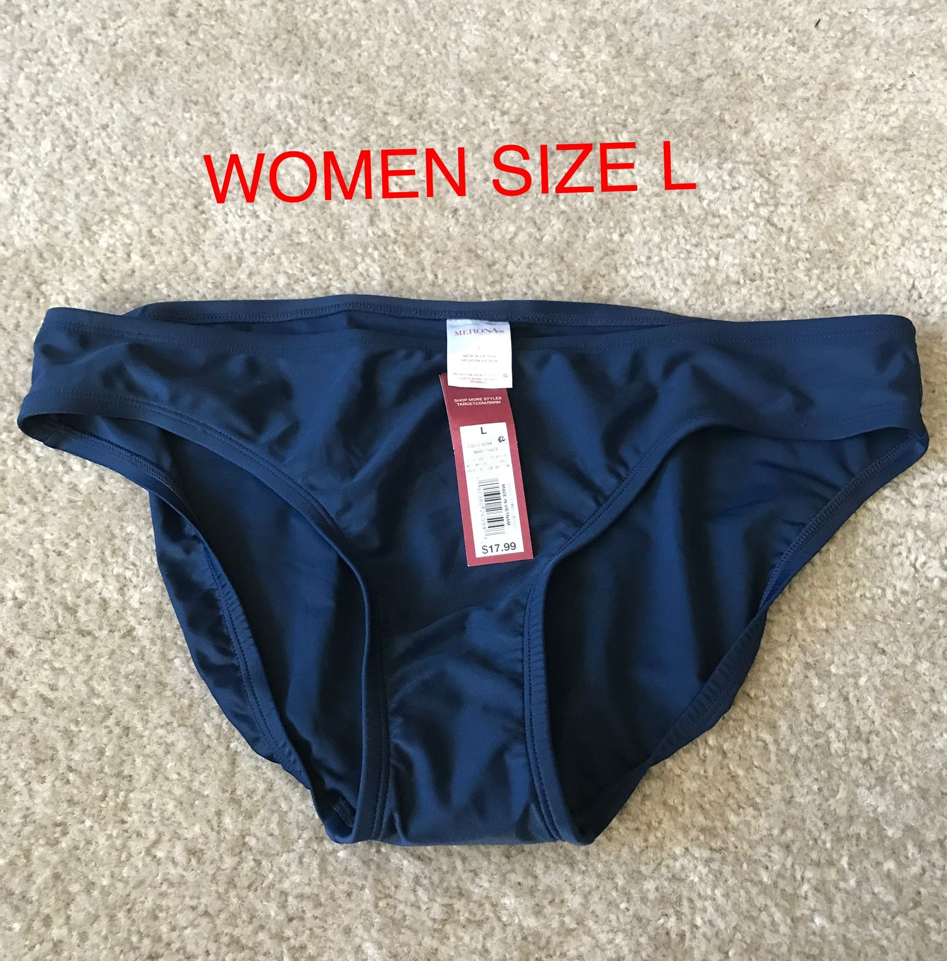 New Swim Bikini Bottoms Size L. (Nuevo).