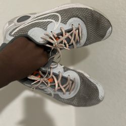 nike kd 5 trey Gray And Orange Basketball Shoes