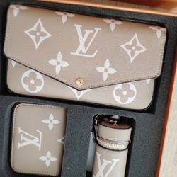  Louis Vuitton Felice pochette bicolor monogram set