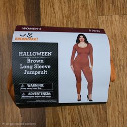 New Way To Celebrate Women's Halloween Brown Long Sleeve Jumpsuit Small 4-6