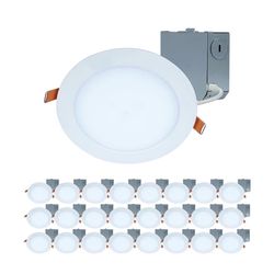 NEW! 24 PACK! HALO HLBE 6” Slim Canless Recessed Downlight for New Construction/Remodel 3000 Fixed CCT- Contractor ‎HLBE(contact info removed)EMWR-24P
