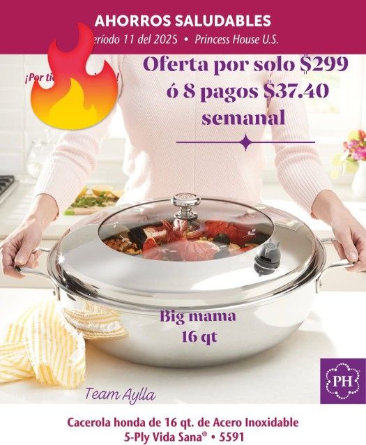 Princess House Cacerola Big Mama Vida Sana De Princess House En Super Oferta 