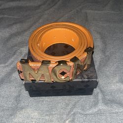 Bronze And Rose Gold MCM Belt