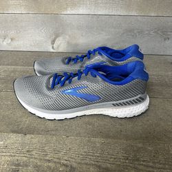 Brooks Adrenaline GTS 20 Mens Size 11.5 D Gray Blue Running Shoes 1103071D051