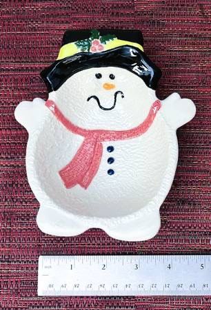 Cute Ceramic Small Snowman Serving Bowl