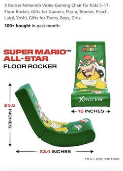 X Rocker Super Mario All-Star Gamer Floor Rocker - Bowser