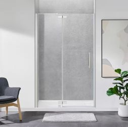 Delaney Frameless Pivot Shower Door (46 1/4" - 48"W x 74"H) - Brushed Nickel - $300 each