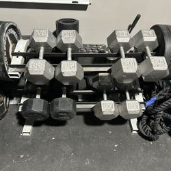 Steel Dumbbell Rack With Plate Storage 