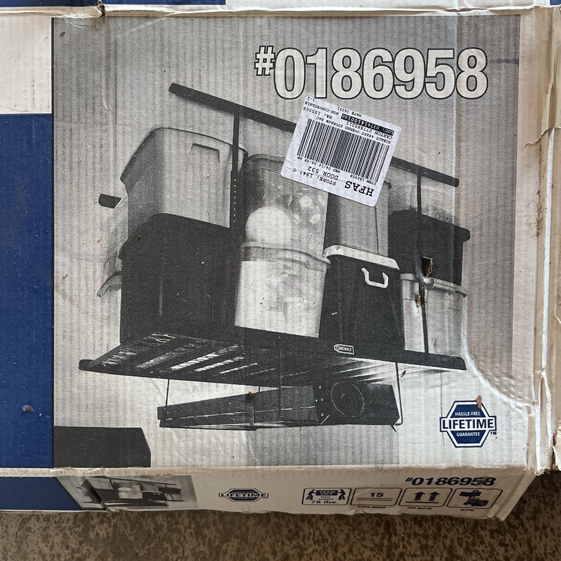 Garage Overhead Storage Rack ( Kobalt ) ( 4’x5’ )