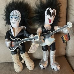 Gene Simmons and Ace Frehley 2002 KISS 16” Plush dolls.  $28 Ea $50 Both.