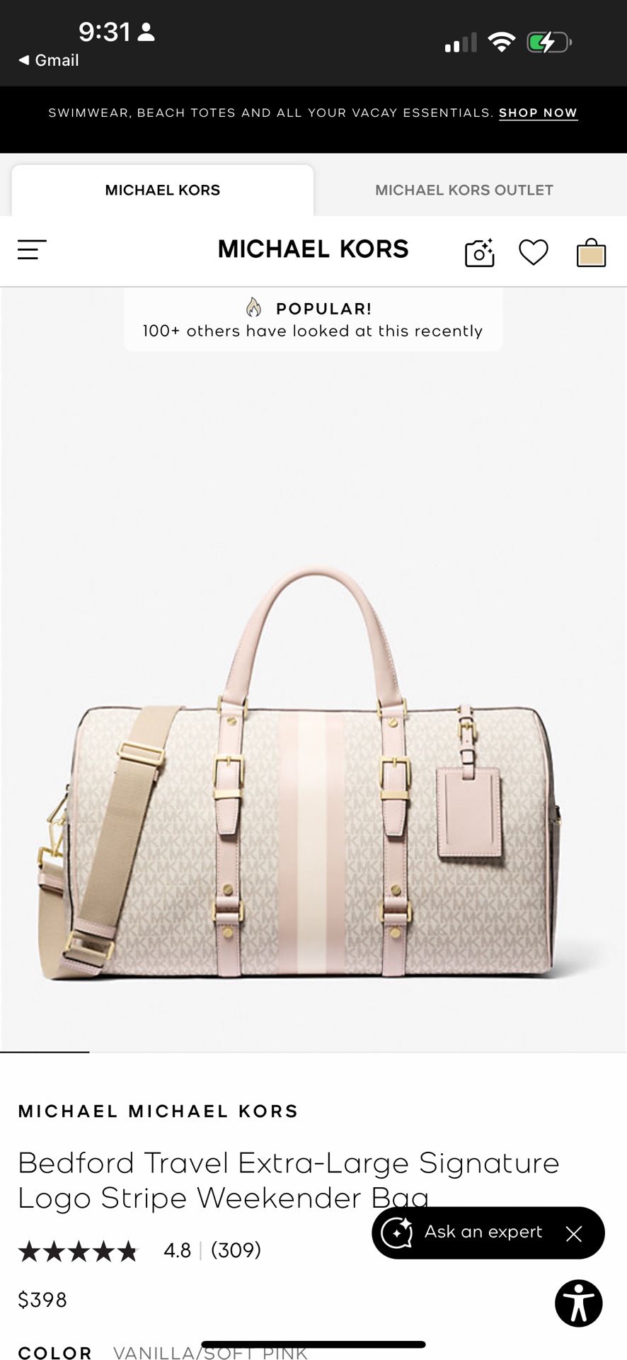 Michael Kors Duffle Bag 