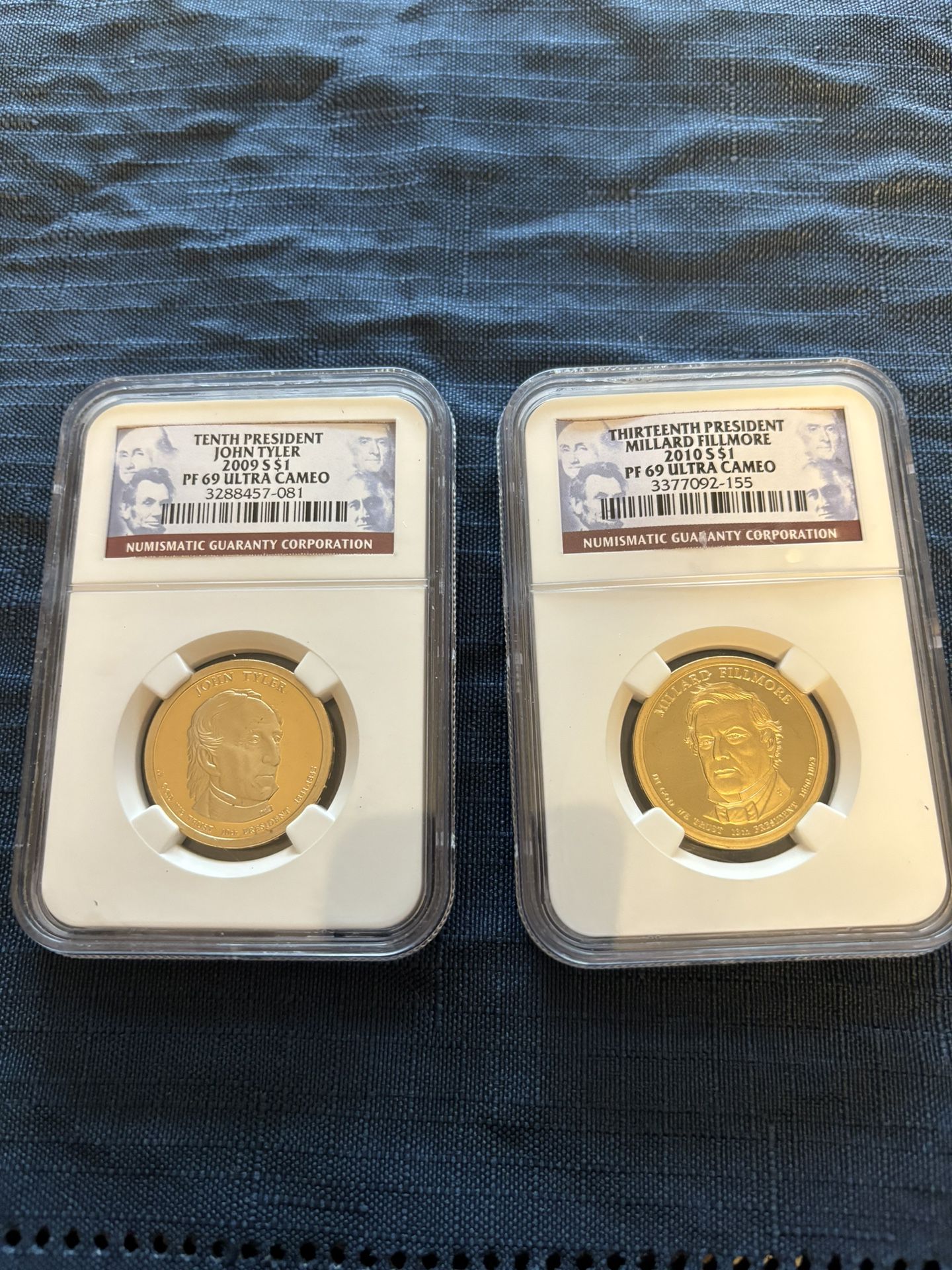 Presidential Proof Dollars PF69 Ultra Cameo Tyler And Fillmore