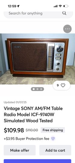 Vintage Sony Radio