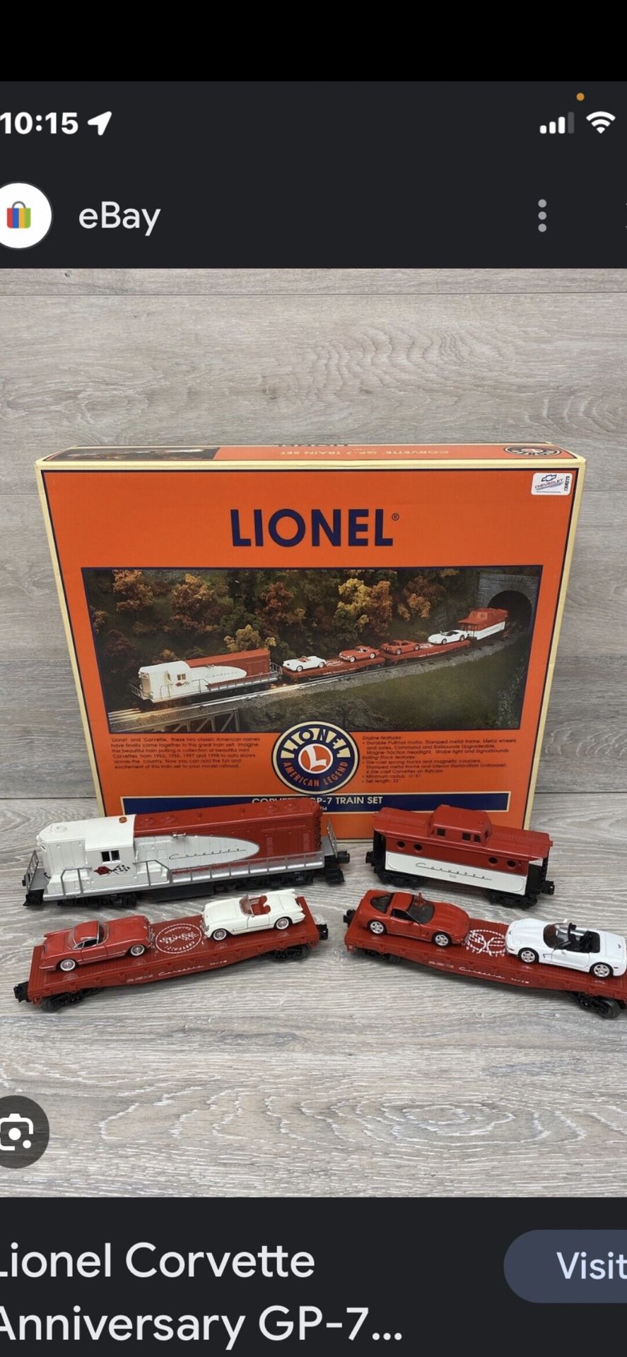 Lionel corvette train set 2025