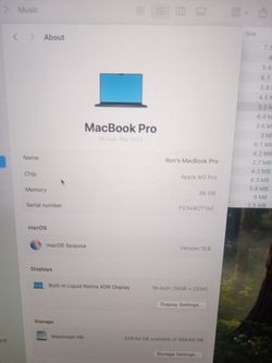 Apple MacBook Pro 16-inch M3 Pro 36GB