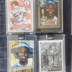 TOPPS PROJECT 2020 BASEBALL (8)KOUFAX JETER GIBSON TROUT JACKIE ROBINSON .MORE
