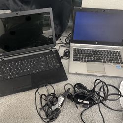 2 laptops for sale for parts or fix