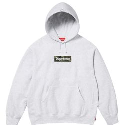 Supreme Box Logo Hoodie “Ash Grey” Sz M (FW23)