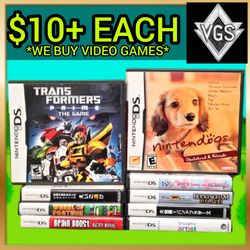 Nintendo DS 9 Game Lot Transformers Prime Nintendogs Wheel of Fortune + More