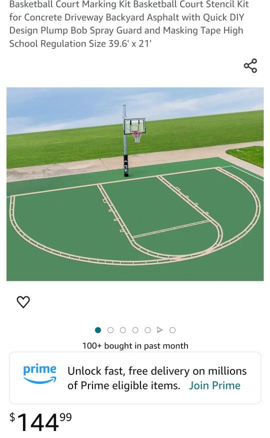Basketball Court Marking Stencil