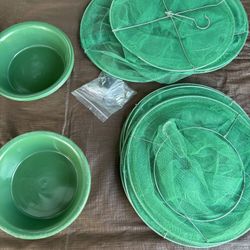 Green Fly Catchers w/ dish + reusable net
