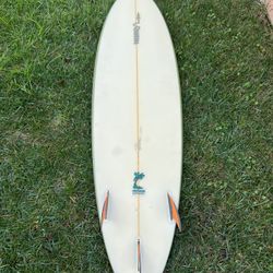 6’ 8’’ Rawson Round Pin surfboard