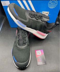 New Adidas NMD R1 V3 OG Black Core White Running Shoes Size 11