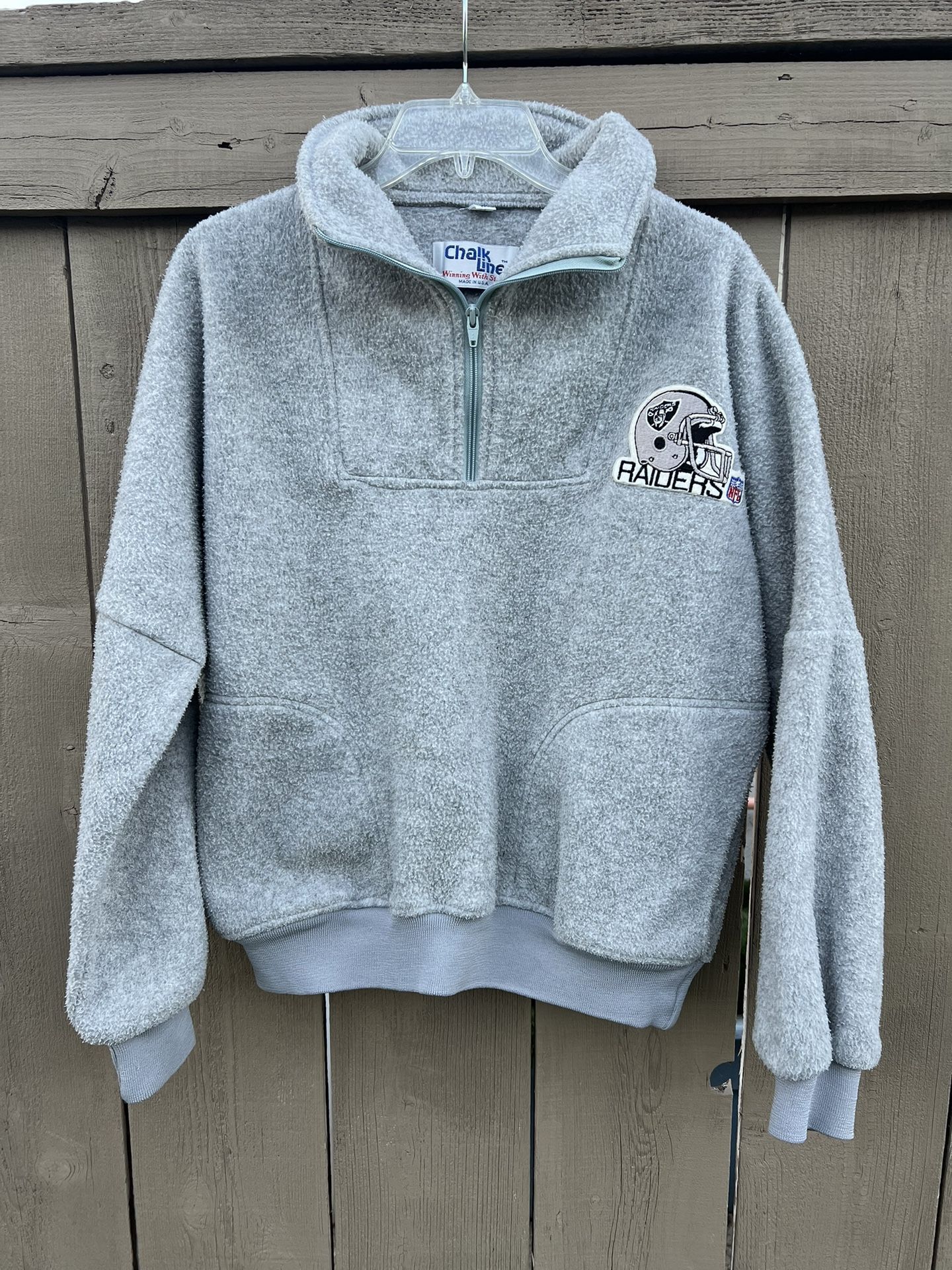 Vintage Rare 's Raiders Zip NFL Chalk Line Pullover Sweatshirt Jacket Med for Sale in Lemon Grove, CA OfferUp