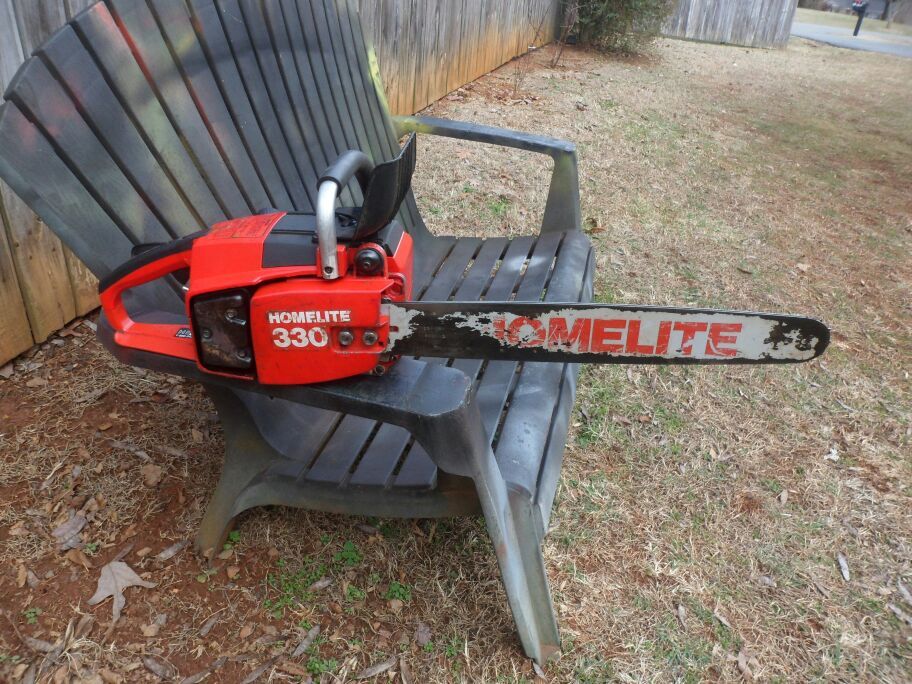 Homelite 330 Chain Saw 20" Bar FOR PARTS OR NOT WORKING