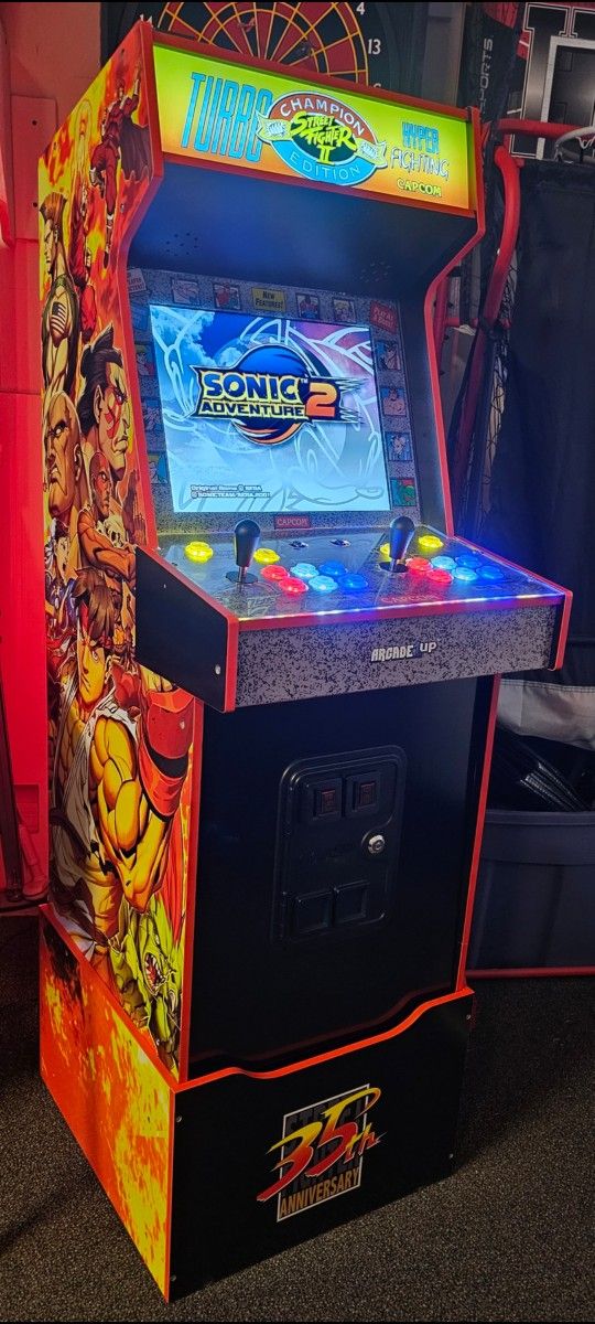 Vintage Turbo Street Fighter Arcade1up Cabinet With Over 15,000 Video Games