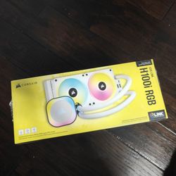 CORSAIR iCUE LINK H100i RGB Liquid CPU Cooler AIO - White - 240mm Radiator