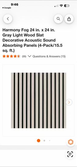 MSI Harmony Fog Acoustic Wood Slat Panel 24x24 $50 each box