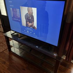 Glass and  Wood TV stand 