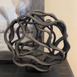 Ethan Allen Decorative Object - Charcoal Sculpture