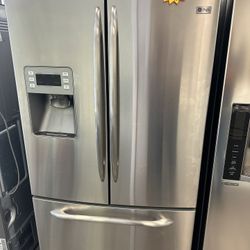 3 Doors Stainless Steel GE Refrigerator 