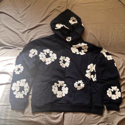 Denim Tears Navy Blue Hoodie XL