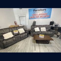 BEAUTIFUL GREY BARCELONA SOFA AND LOVESEAT!$999!*SAME DAY DELIVERY*NO CREDIT NEEDED*EASY FINANCING*HUGE SALE*
