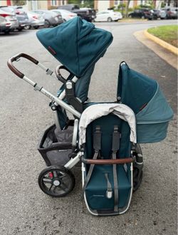 Uppababy vista V2 Double stroller with bassinet - Full Set