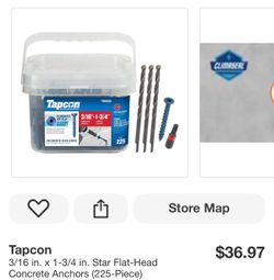 Tapcon 3/16 in. x 1-3/4 in. Star Flat-Head Concrete Anchors (225-Piece)